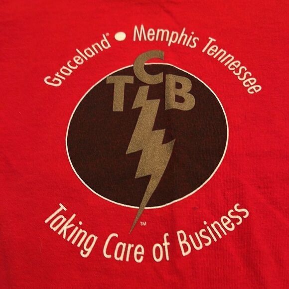 Youth XS BOY’s GRACELAND T Shirt Elvis Presley TCB - Picture 2 of 5